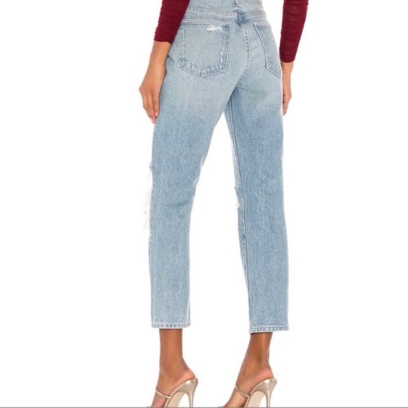Lovers + Friends Logan High Rise Tapered Distressed Jeans 23 - Picture 2 of 15
